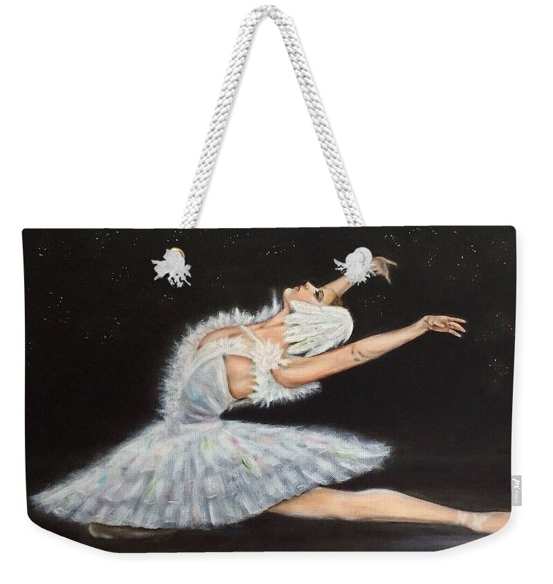Ballerina Weekender Tote Bag featuring the painting Prima Ballerina by Dr Pat Gehr