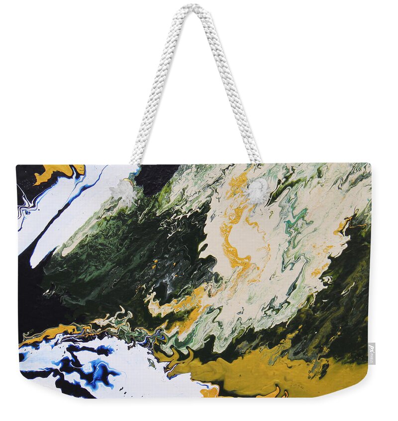 Fusionart Weekender Tote Bag featuring the painting Primeval by Ralph White