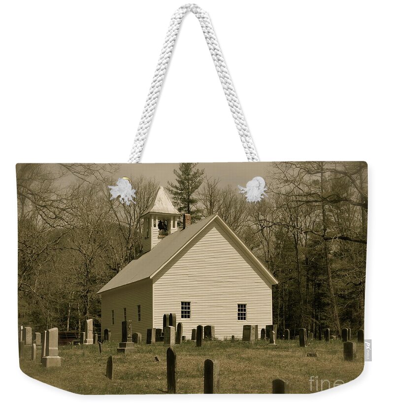 Primitive Baptist Church Weekender Tote Bag featuring the photograph Primitive Baptist Church, Smoky Mountains by Ron Long