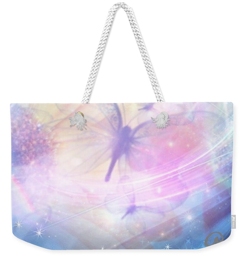 Abstract Weekender Tote Bag featuring the digital art Princess Butterfly by Cepiatone Fine Art Callie E Austin