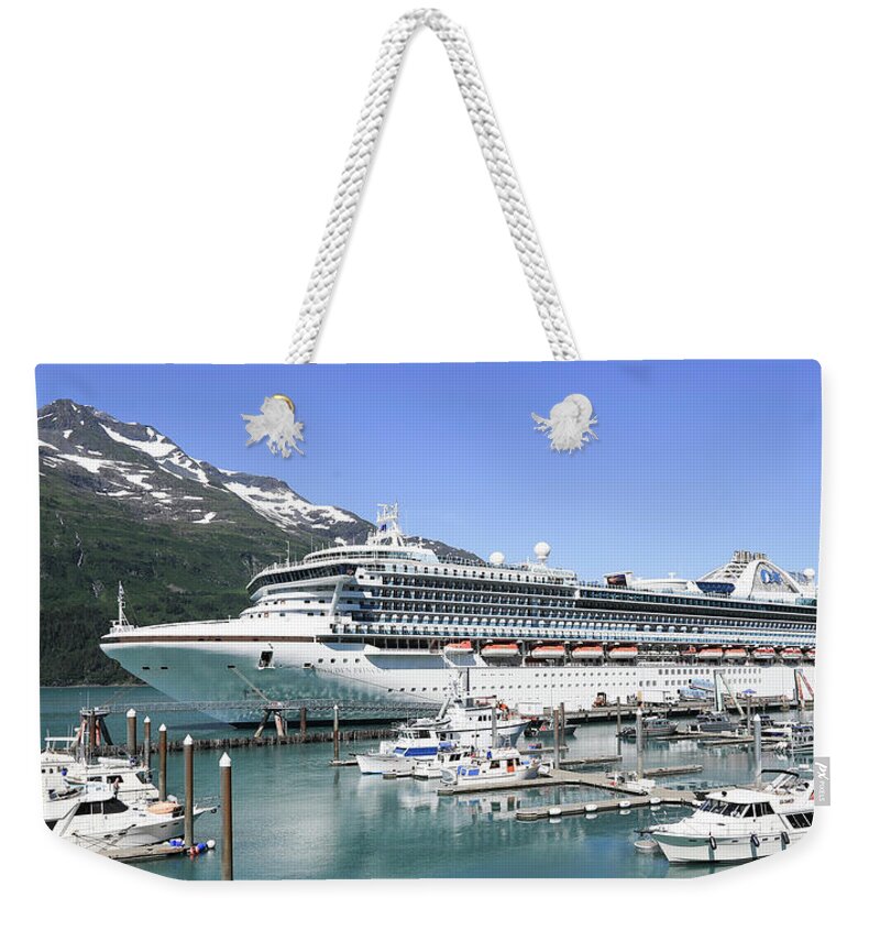 Sam Amato Photography Weekender Tote Bag featuring the photograph Princess Cruise Lines Whittier Alaska by Sam Amato