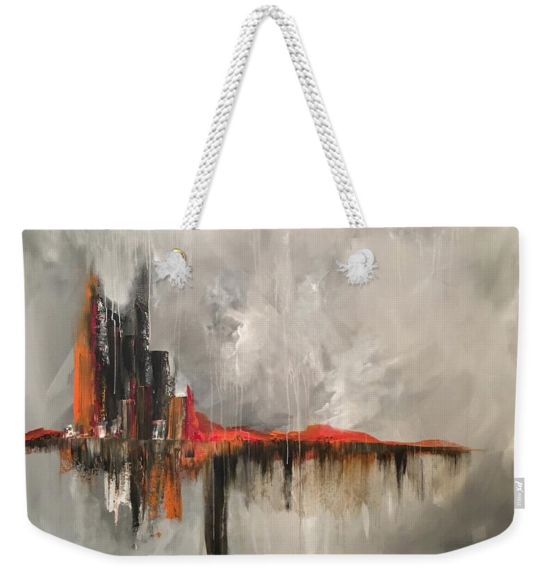 Abstract Weekender Tote Bag featuring the painting Prodigious by Soraya Silvestri