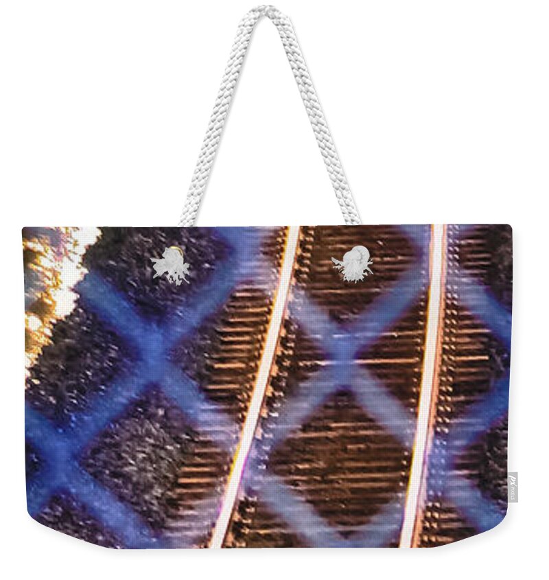 Railroad Tracks Weekender Tote Bag featuring the photograph Protection by Albert Seger