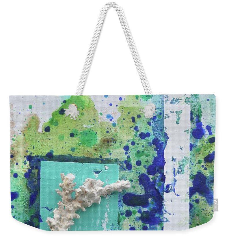 Abstract Weekender Tote Bag featuring the painting P.s. by Eduard Meinema