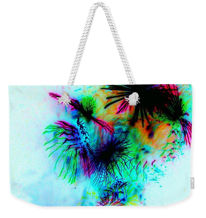 Fireworks Weekender Tote Bag featuring the photograph Psycho Excitement by Julie Lueders 