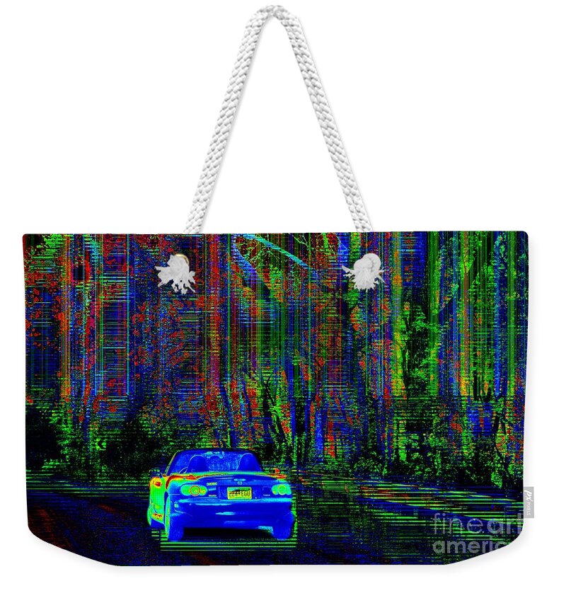 Car Weekender Tote Bag featuring the photograph Psycho Ride by Julie Lueders 