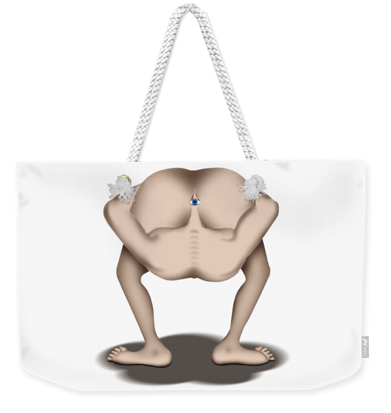T-shirt Weekender Tote Bag featuring the digital art Pull Your Head Out 2 by Mike McGlothlen