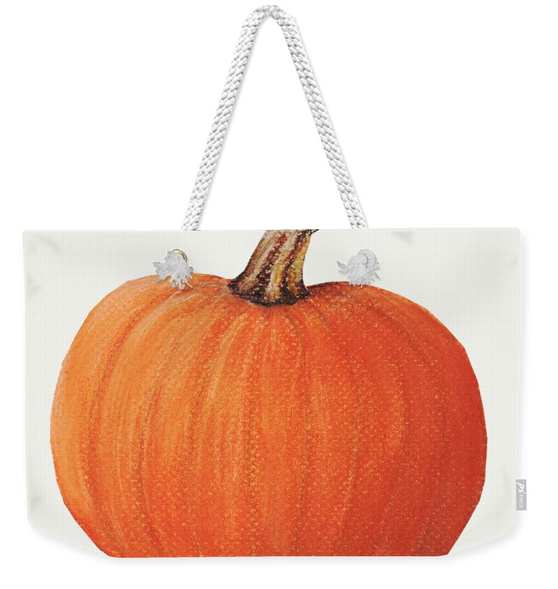 Malakhova Weekender Tote Bag featuring the painting Pumpkin by Anastasiya Malakhova