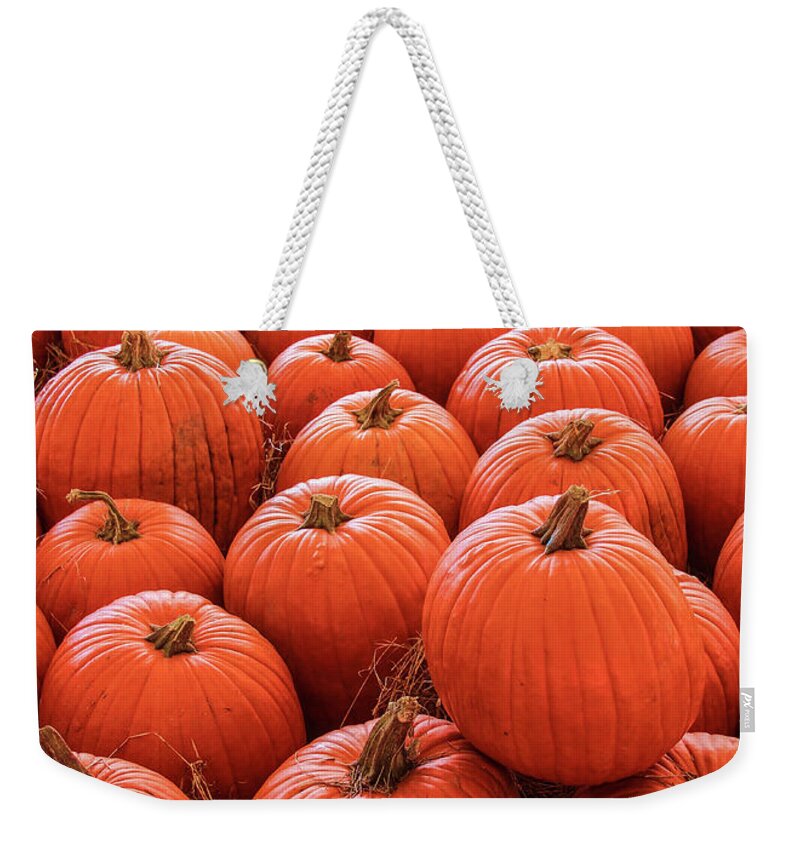 Autumn Weekender Tote Bag featuring the photograph Pumpkin Patch by Robert Wilder Jr