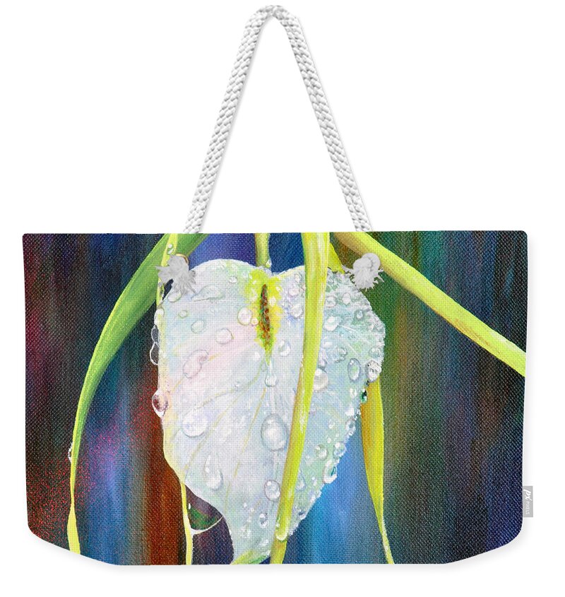 Night Orchid Weekender Tote Bag featuring the painting Pure Love by AnnaJo Vahle