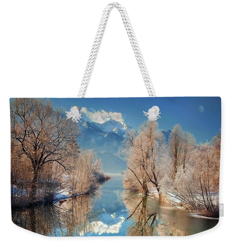 Nag003737 Weekender Tote Bag featuring the photograph Purity of Winter by Edmund Nagele FRPS