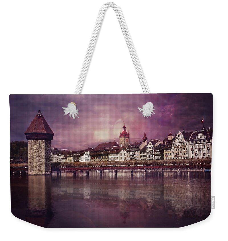 Lucerne Weekender Tote Bag featuring the photograph Purple Haze by Carol Japp