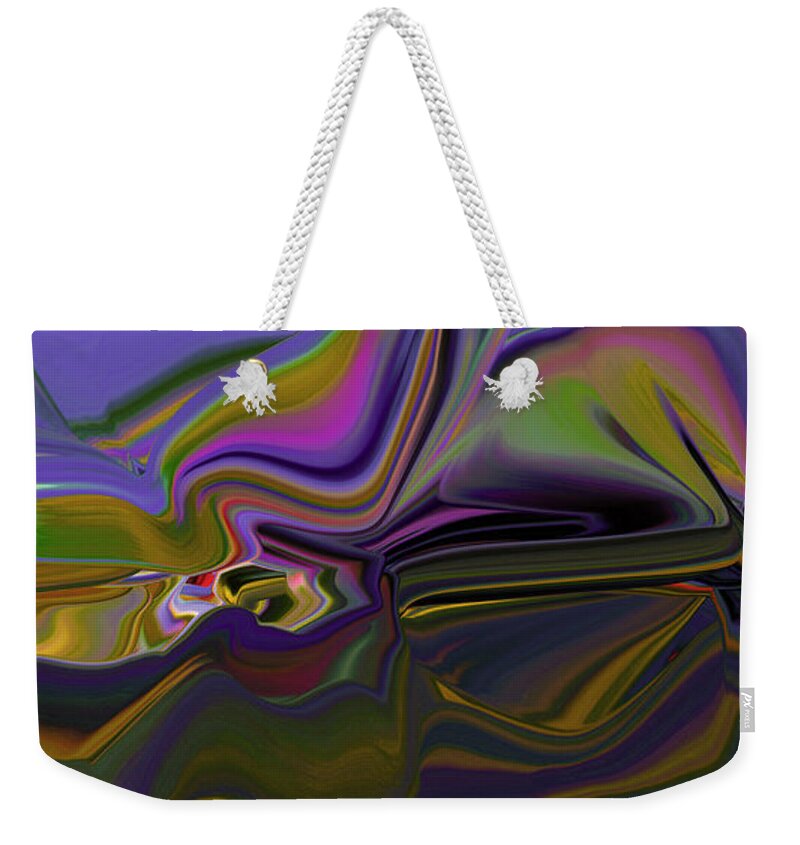  Original Contemporary Weekender Tote Bag featuring the digital art Purple Haze by Phillip Mossbarger
