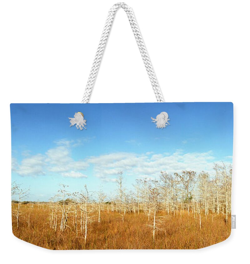 Panoramic Weekender Tote Bag featuring the photograph Pygmy Cypress in the Everglades national Park by John Harmon
