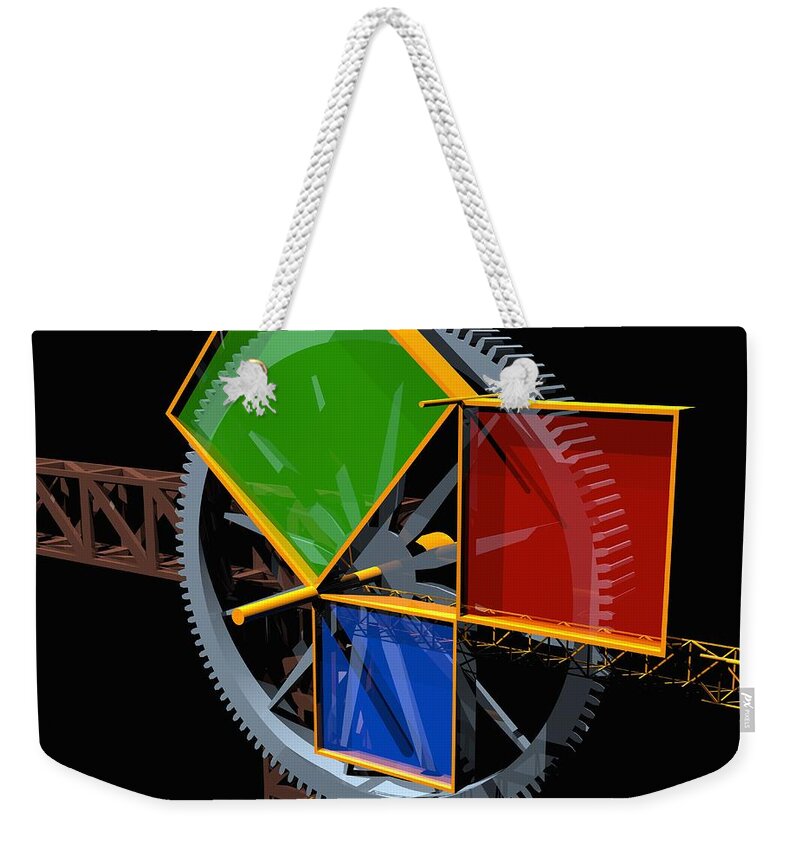 Algebra Weekender Tote Bag featuring the digital art Pythagorean Machine by Russell Kightley