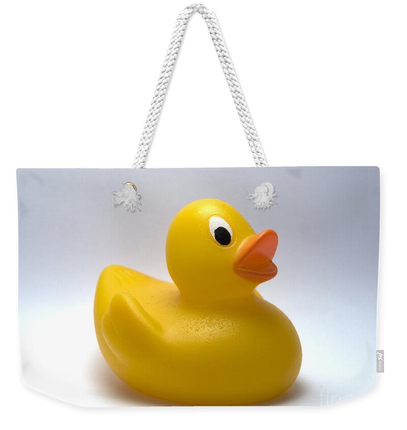 Duck Weekender Tote Bag featuring the photograph Quack by Steev Stamford
