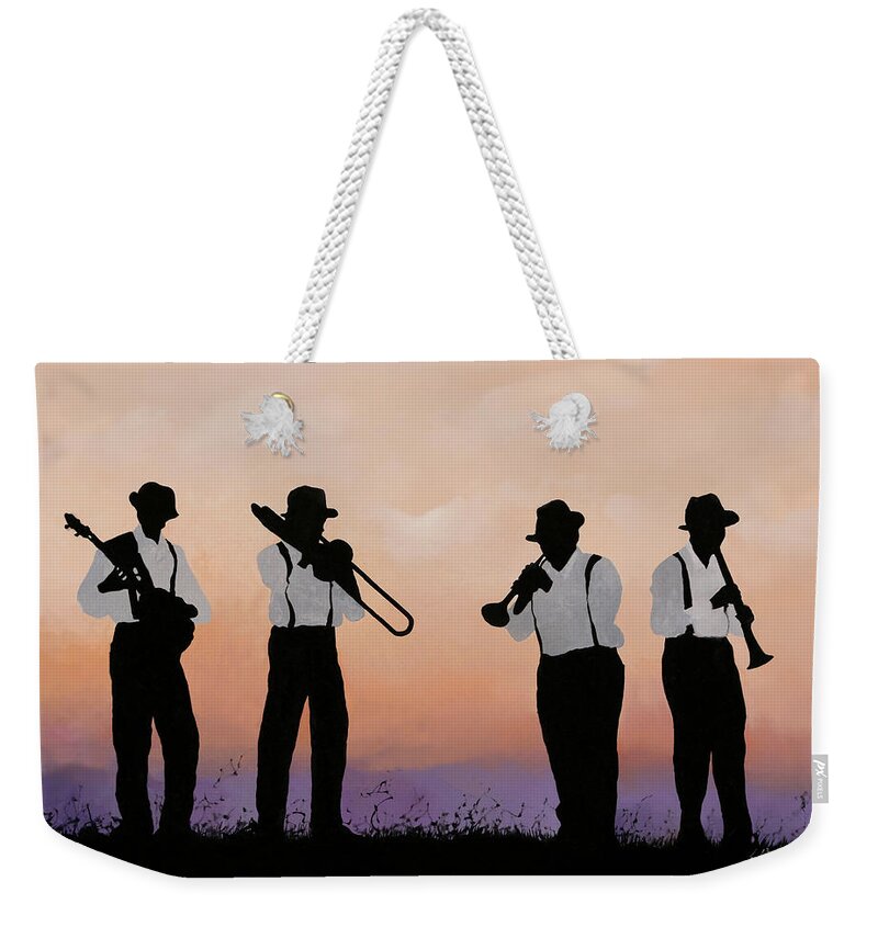 Music Weekender Tote Bag featuring the painting Quattro by Guido Borelli