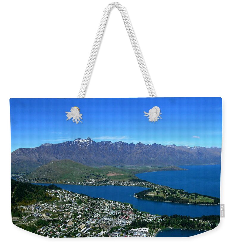 Queenstown Weekender Tote Bag featuring the photograph Queenstown New Zealand by Sandy Taylor