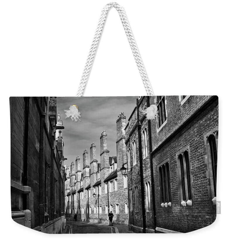 Alley Weekender Tote Bag featuring the photograph Quiet Alley Cambridge UK by Morgan Wright