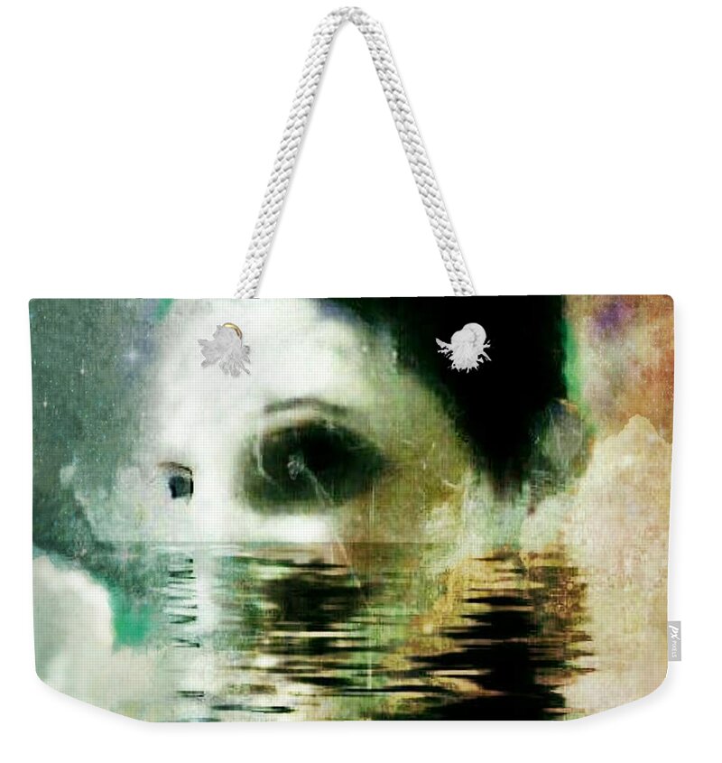 Water Weekender Tote Bag featuring the digital art Quietly Slipping by Delight Worthyn