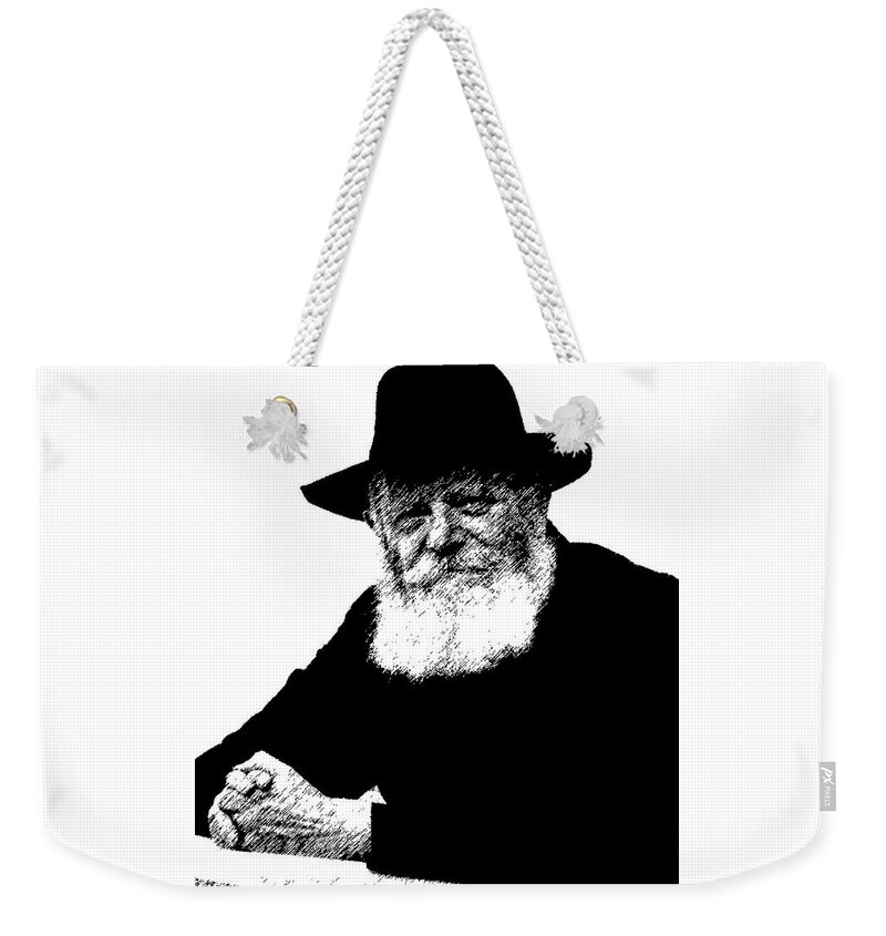 Rabbi Menachem Schneerson Weekender Tote Bag featuring the photograph It's A Segulah - Rabbi Menachem Schneerson - Lubavitcher Rebbe by Doc Braham