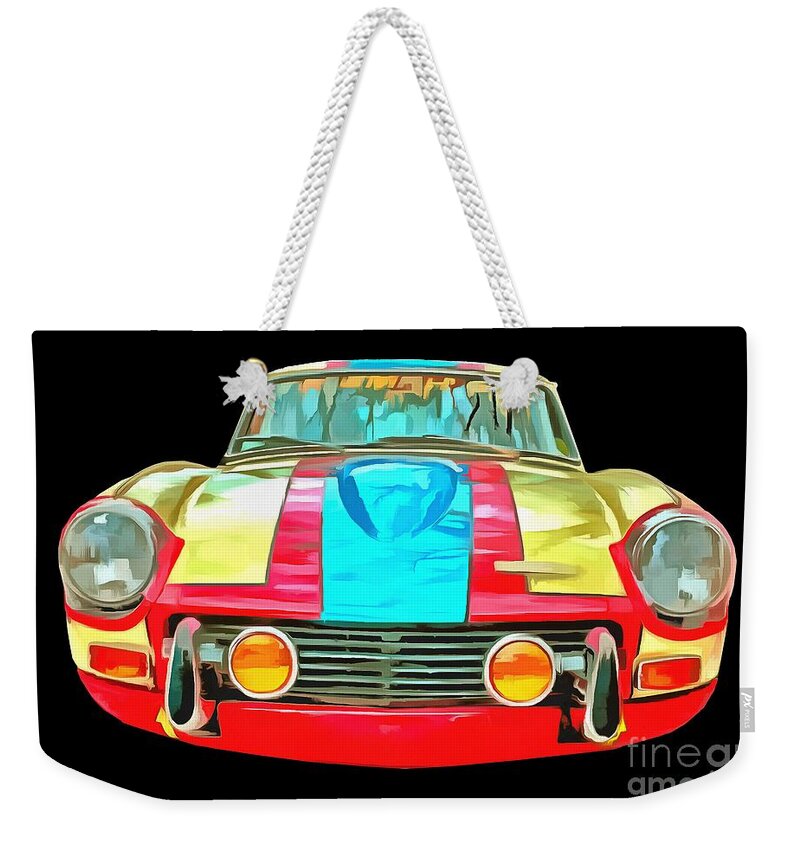 Pop Weekender Tote Bag featuring the photograph Race Car T-shirt by Edward Fielding