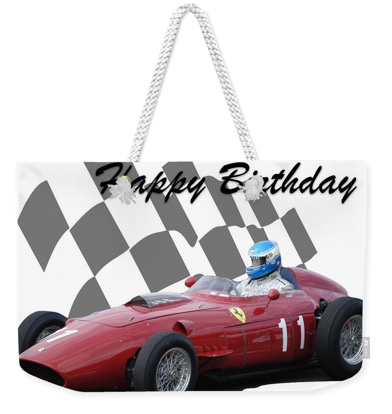 Racing Car Weekender Tote Bag featuring the photograph Racing Car Birthday Card 2 by John Colley