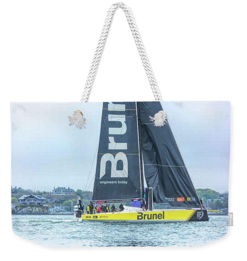 Ocean Weekender Tote Bag featuring the photograph Racing down the bay by JBK Photo Art