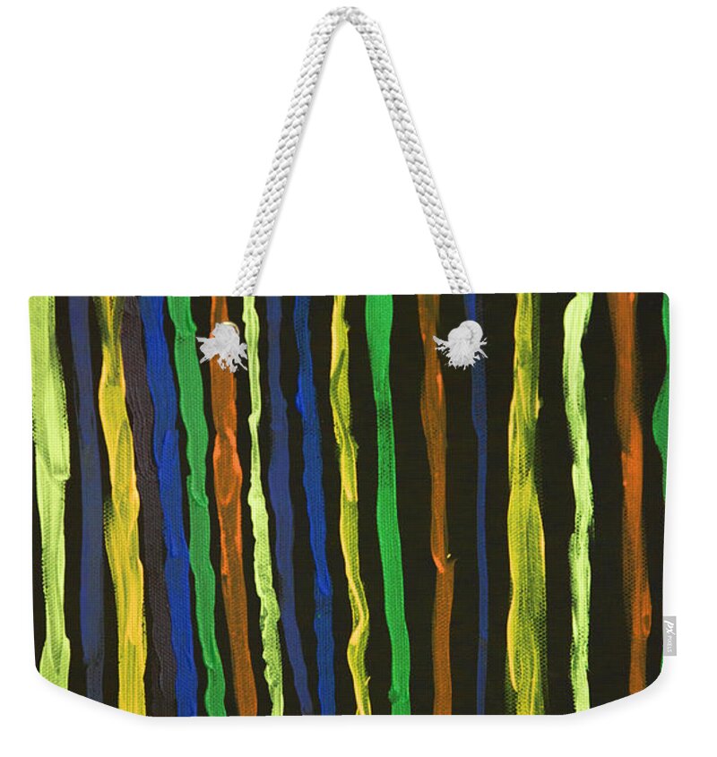 Race Weekender Tote Bag featuring the photograph Racing Mind Acrylic Abstract by Roberta Byram