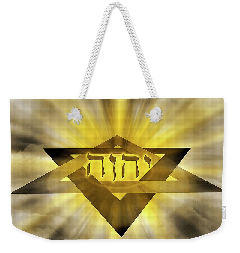 Endre Weekender Tote Bag featuring the photograph Radiant Star Of David by Endre Balogh