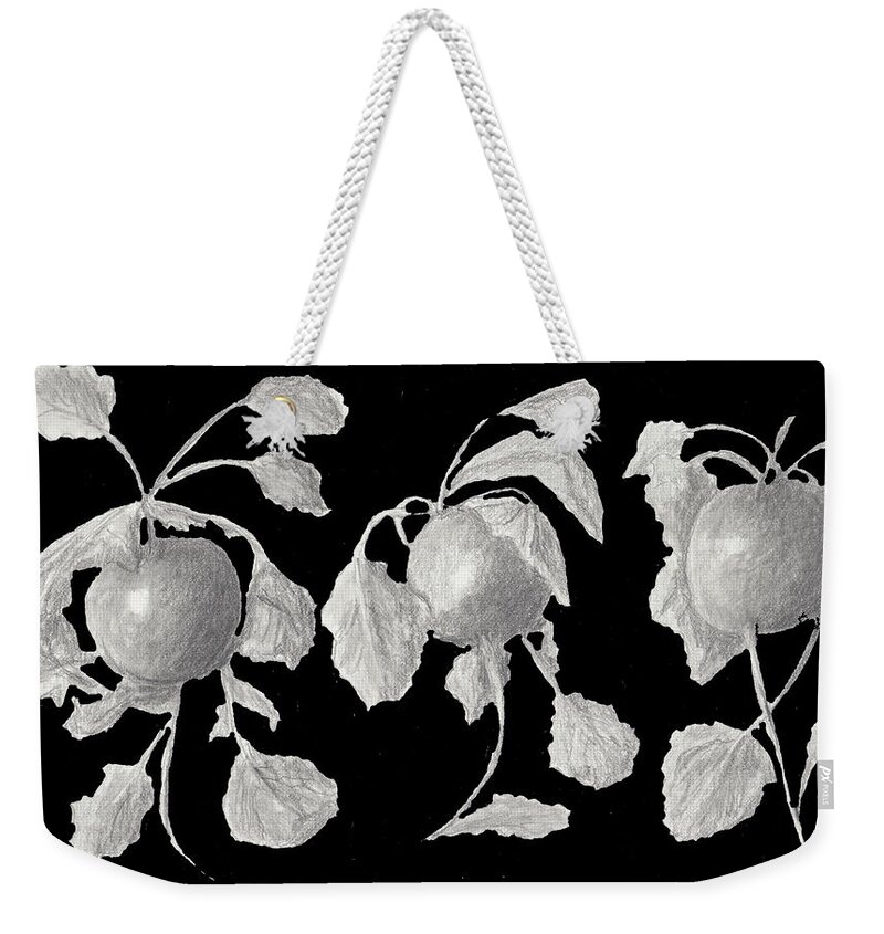 Radish Weekender Tote Bag featuring the drawing Radishes by Quwatha Valentine