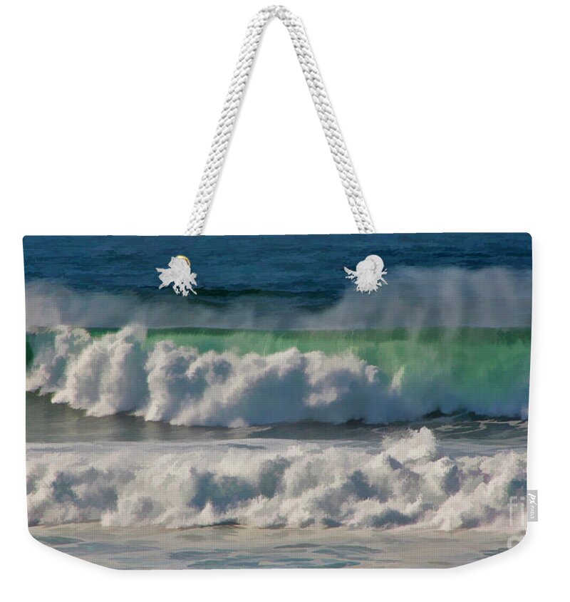 Ocean Weekender Tote Bag featuring the photograph Raging Waters by Joyce Creswell