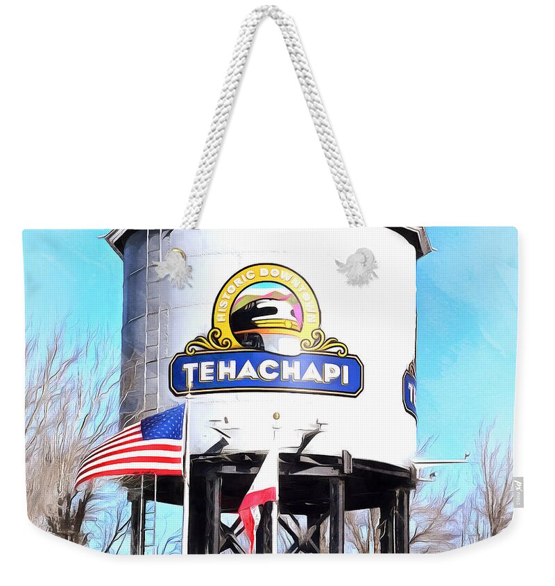 Water Tower Weekender Tote Bag featuring the photograph Railroad Park Tehachapi California Detail by Floyd Snyder