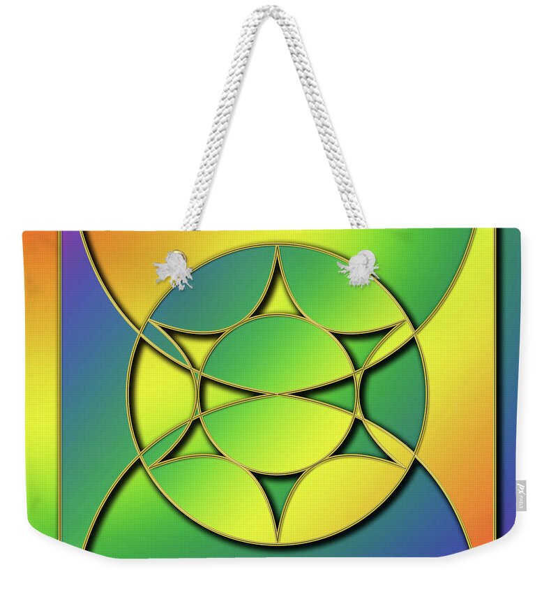 Rainbow Design 3 Weekender Tote Bag featuring the digital art Rainbow Design 3 by Chuck Staley