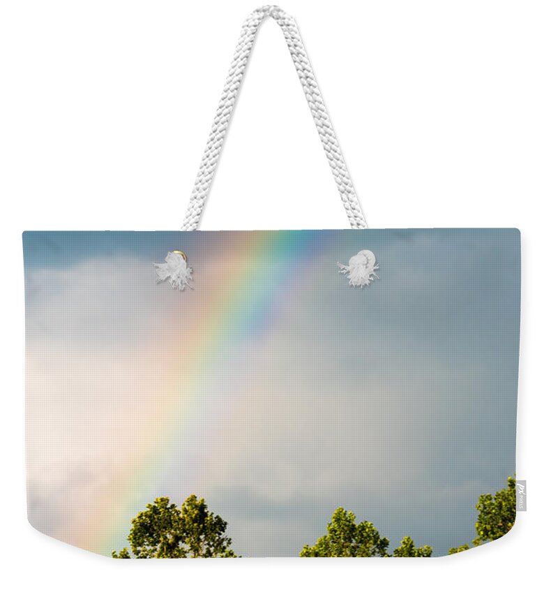 Rainbow Weekender Tote Bag featuring the photograph Rainbow by Holden The Moment