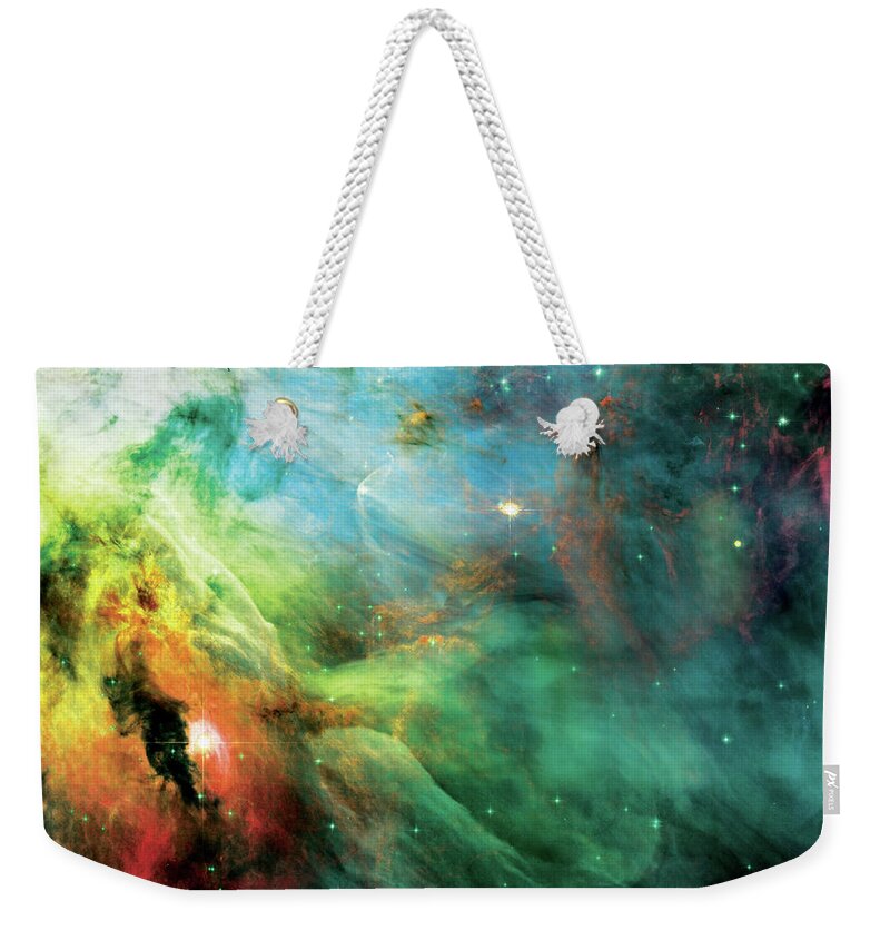 Nebula Weekender Tote Bag featuring the photograph Rainbow Orion Nebula by Jennifer Rondinelli Reilly - Fine Art Photography