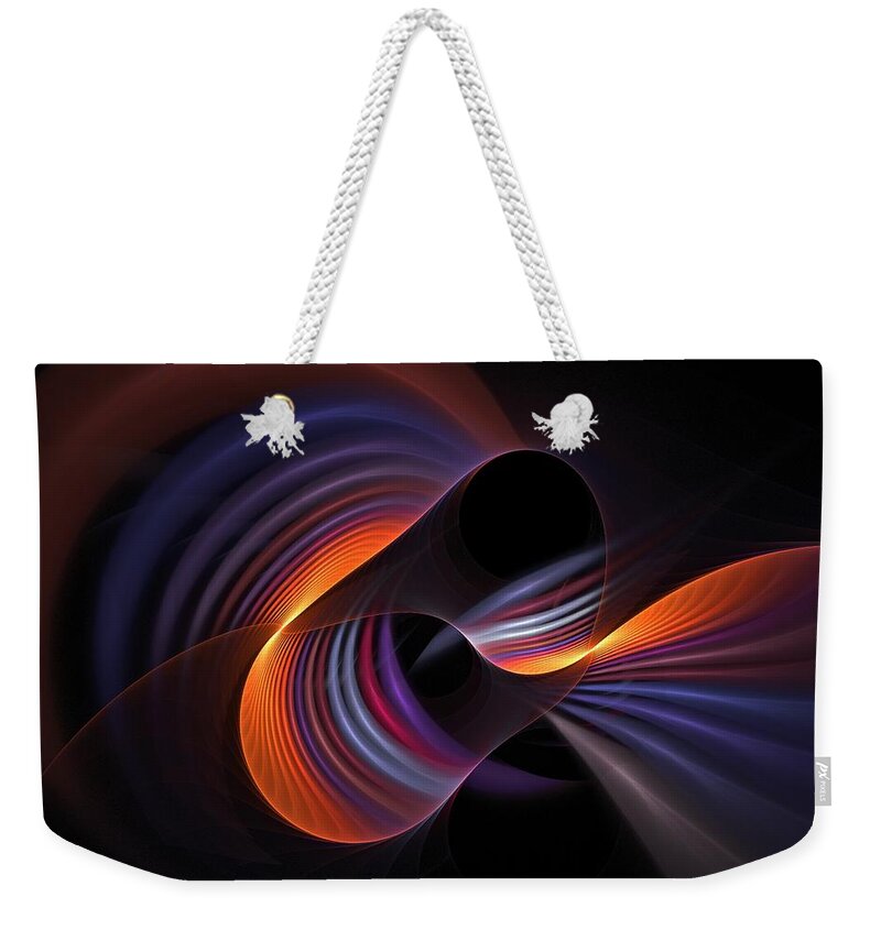 Light Weekender Tote Bag featuring the digital art Rainbow Reflections by Doug Morgan