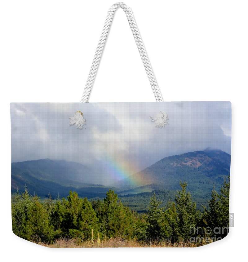 Rainbow Weekender Tote Bag featuring the photograph Rainbow Valley by Carol Groenen