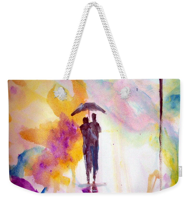 Art Weekender Tote Bag featuring the painting Rainbow Walk of Love by Raymond Doward