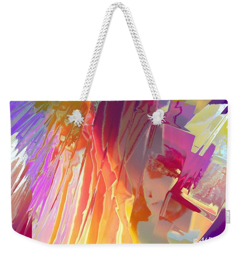 Abstract Weekender Tote Bag featuring the digital art Raindance by Alika Kumar