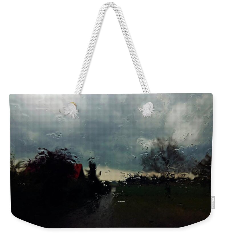 Rain Weekender Tote Bag featuring the photograph Rainy Day by Wolfgang Schweizer