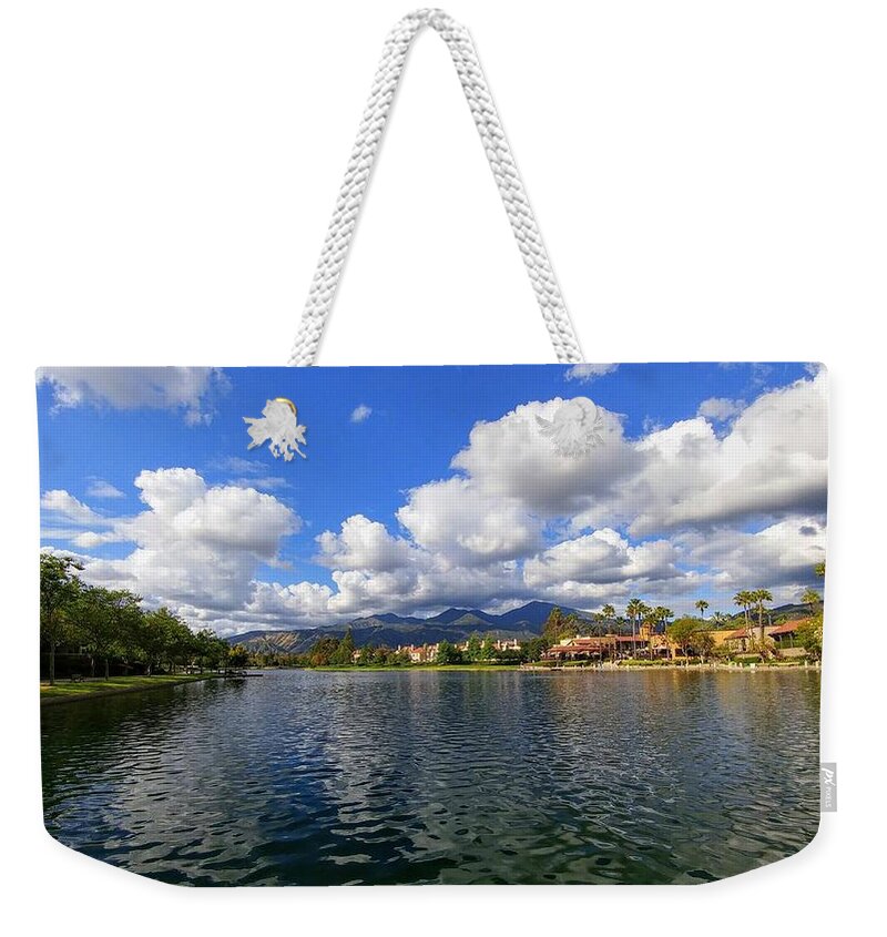 Lake Weekender Tote Bag featuring the photograph Rancho Santa Margarita Lake by J R Yates