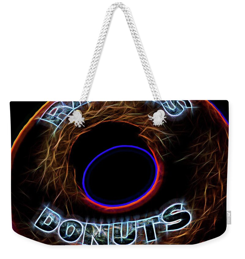 Randy's Donuts Weekender Tote Bag featuring the photograph Randy's Donuts - 5 by Stephen Stookey