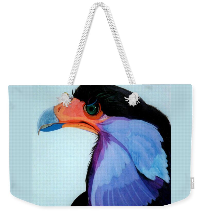 Raptor Weekender Tote Bag featuring the painting Raptor 5 by Marlene Burns