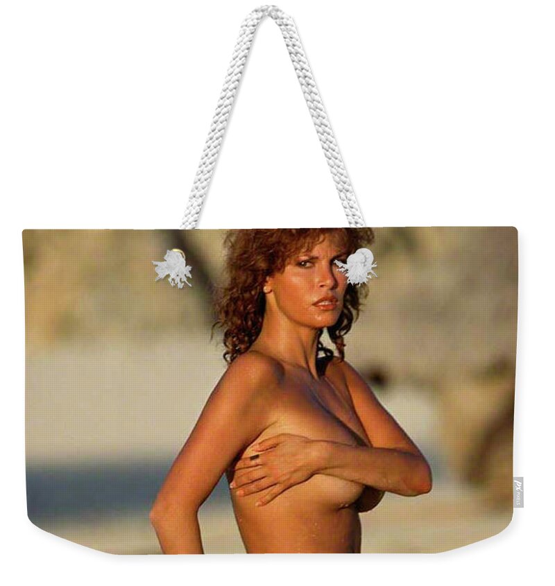 Raquel Welch Weekender Tote Bag featuring the photograph Raquel Welch by Movie Poster Prints