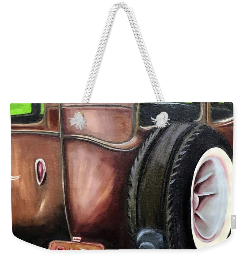 #glorsoart Weekender Tote Bag featuring the painting Rat Rod 1 by Dean Glorso