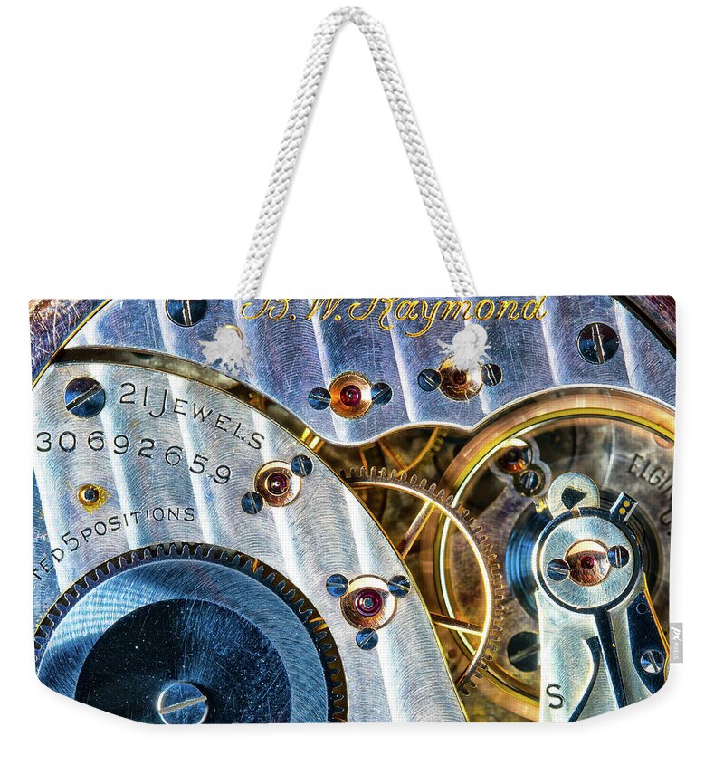 Pocketwatch Weekender Tote Bag featuring the photograph Raymond's Watch by Darren White