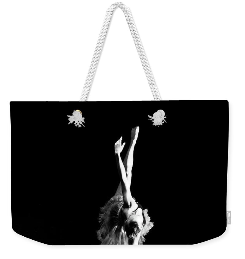 Ballerina Weekender Tote Bag featuring the photograph Reaching Ballerina by Scott Sawyer