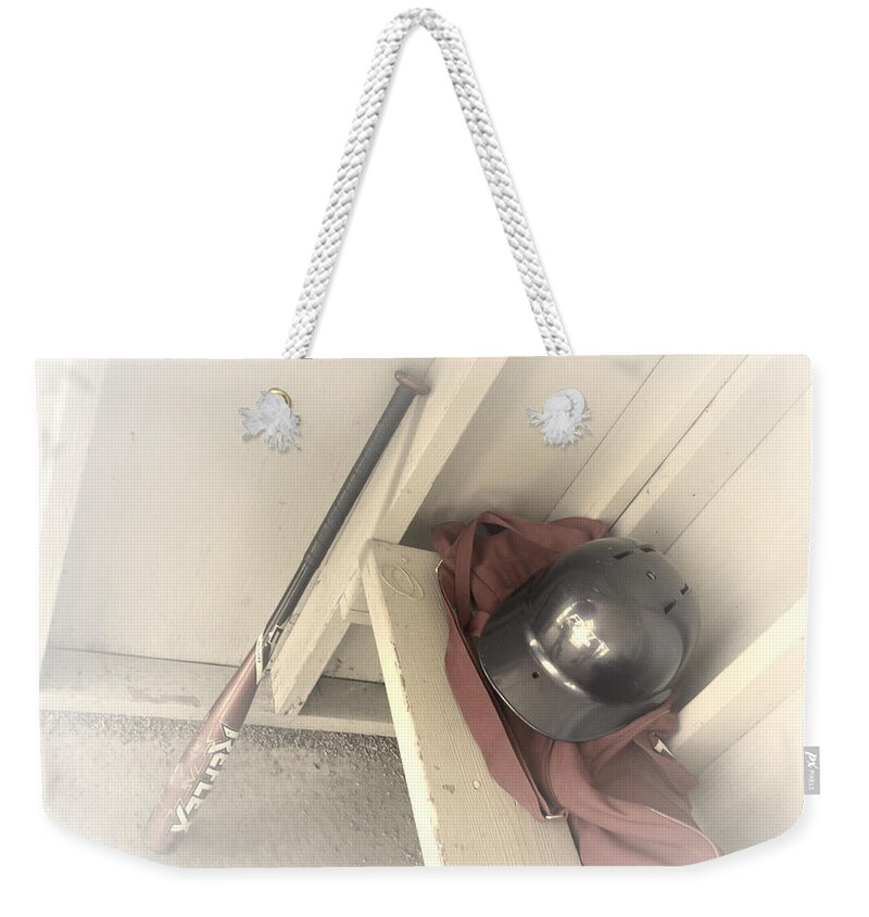 Baseball Weekender Tote Bag featuring the photograph Ready to bat by Shana Rowe Jackson