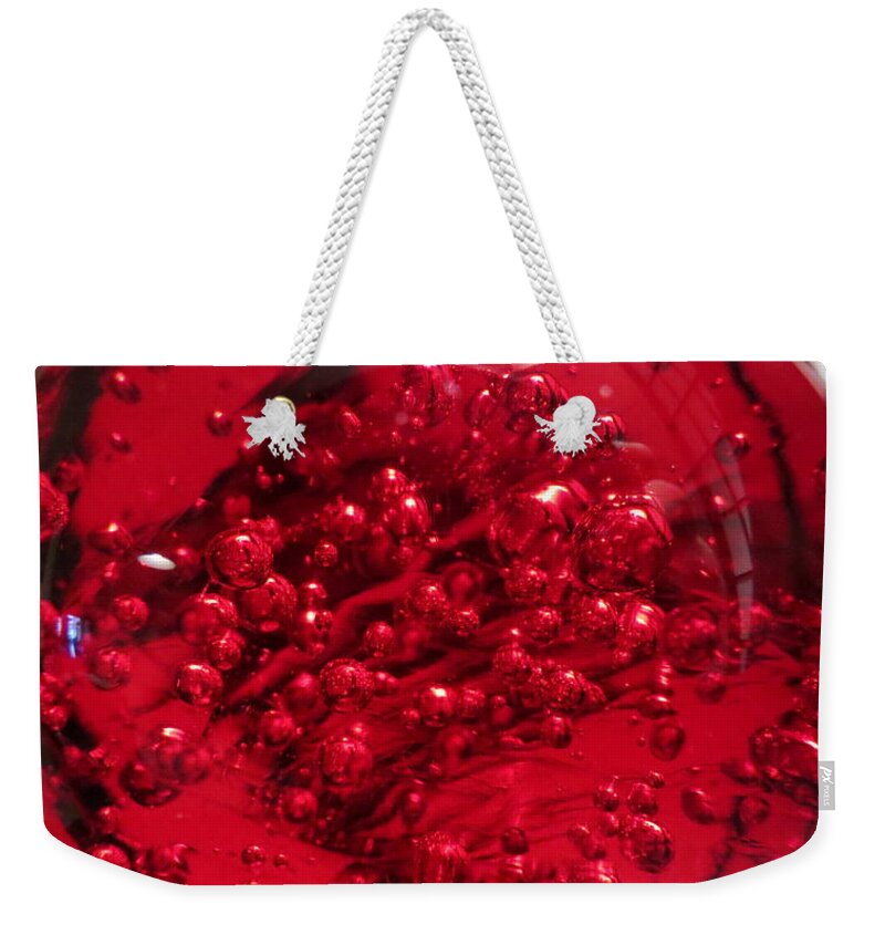 Red Weekender Tote Bag featuring the digital art Really Red by Kathleen Illes